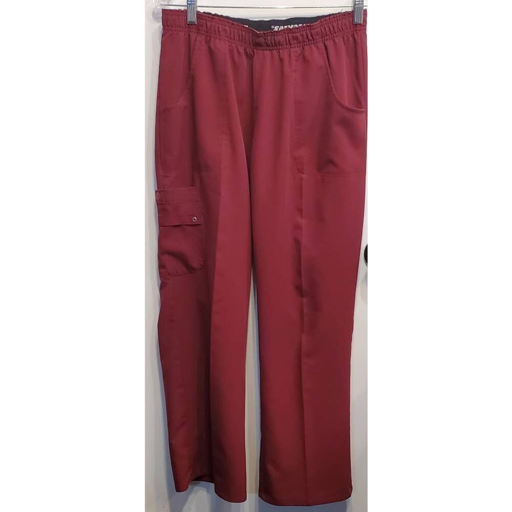 DICKIES Burgundy Medical Scrub Pants Size Medium